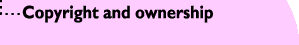 Copyright and ownership